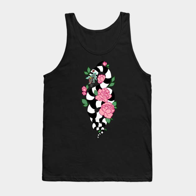 Beetlejuice Sandworm Floral Tank Top by mightbelucifer